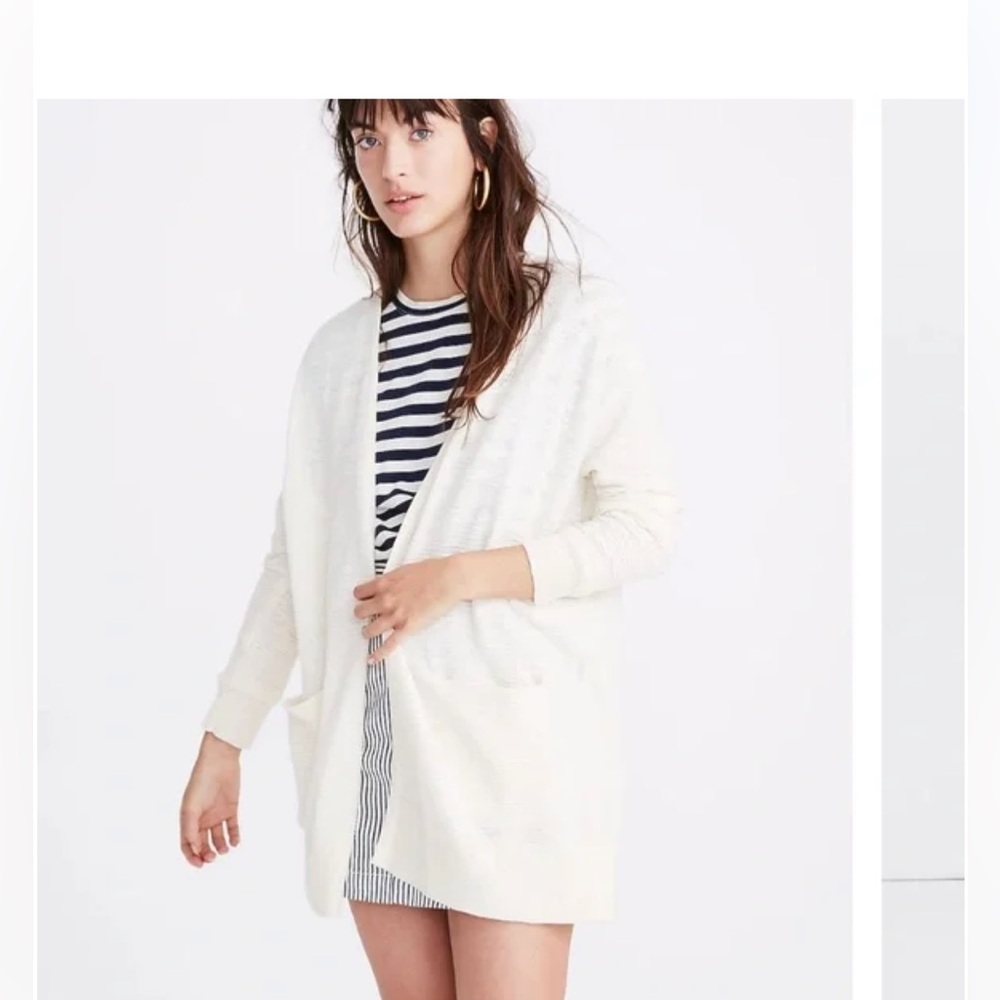 Madewell Sumer Ryder Cardigan Sweater Textured Knit